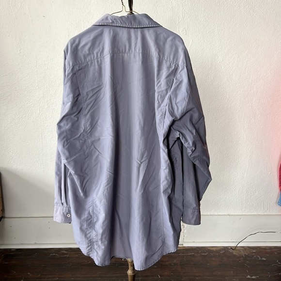 Vintage Men's ORVIS Fishing Nylon Vented Gray Rolled Tab Sleeve Shirt Sixe XL - Picture 4 of 4